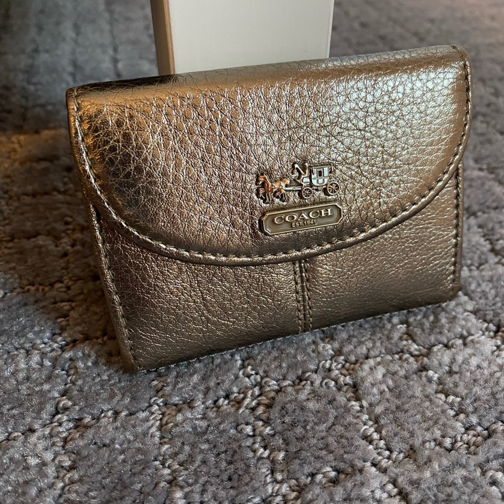 Coach Metallic coin/card purse